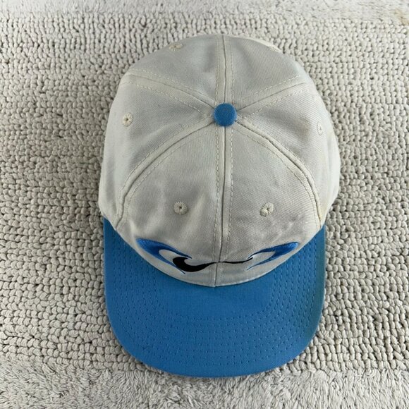 90s Vintage Nike Snapback Hat OSFA Embroidered Wool Two Tone Cap Center Swoosh - Picture 2 of 13